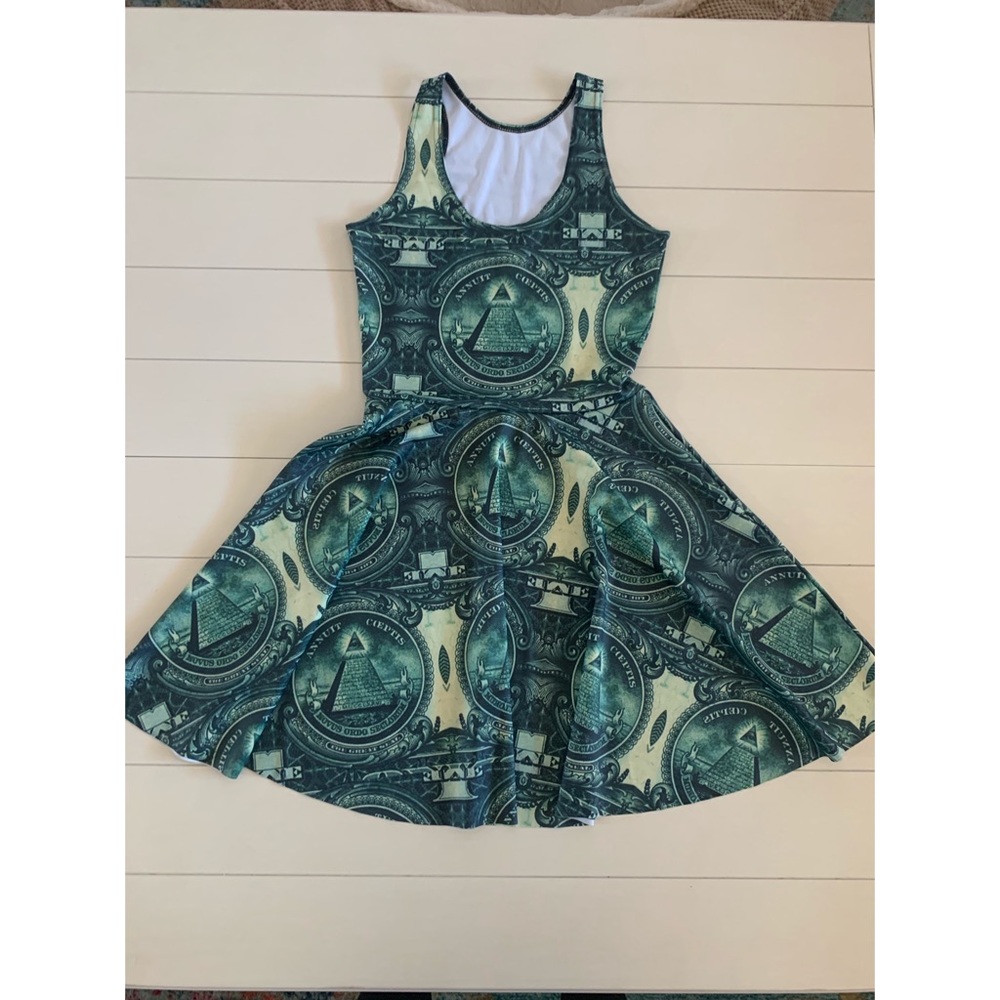 BlackMilk Dollar Reversible Skater Dress